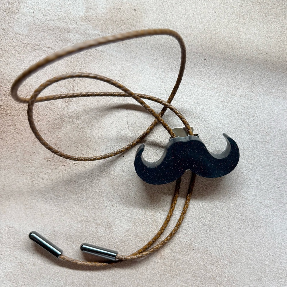 Mustache bolo tie